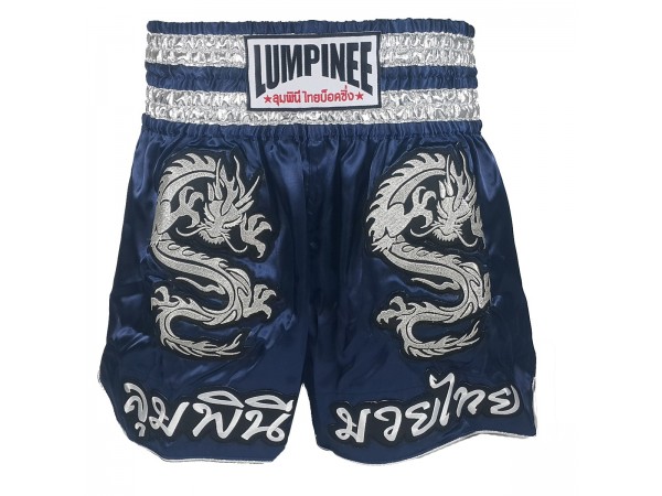Lumpinee Muay Thai Shorts : LUM-038-marinblå